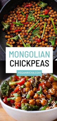 Sticky-sweet-spicy Mongolian chickpeas is a one-pot meal that’s super versatile. Try this sauce with different plant-based proteins and dish it up over rice or quinoa. It makes great lettuce wraps, too!