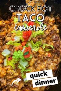 This crockpot taco casserole is a hearty and comforting Mexican-inspired comfort food that's easy to make for both dinner and lunch. With the convenience of a slow cooker, this homemade meal is a simple and quick way to satisfy your family's cravings. Packed with flavorful beef and simple ingredients, it's a tasty and satisfying option for any meal.