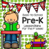 Back to School Pre-K Lesson Plans for the 1st Week by AW Maestra