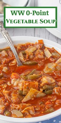 The old 0-point Weight Watchers Cabbage Soup recipe is made with V-8 and has just 46 calories per serving! It's easy to make in the slow cooker and is packed with flavor for a guilt-free, satisfying meal.