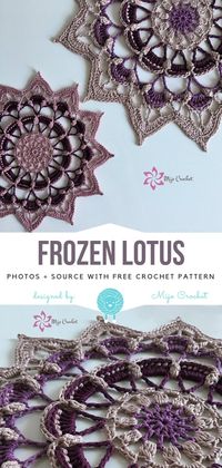 Frozen Lotus Free Crochet Pattern | Wool Pattern