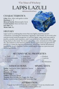 Lapis Lazuli Properties; Crystals, Gemstones Reference, Spiritual Healing