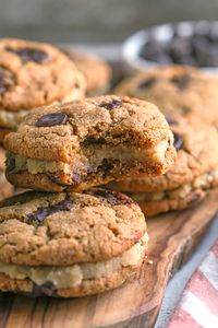 Paleo Chocolate Chip Cookie Dough Sandwiches - Real Food with Jessica