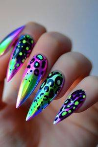 Get wild with neon and green animal print nails. Follow us for more creative nail art ideas and check out our blog for the top nail trends of 2024, including neon nails. Neon Nails Acrylic | Neon Acrylic Nails | Neon Nails Designs | Neon Nails | Neon Green Nails | Summer Neon Nails | Summer Nails Colors | Summer Nails Inspo 2024 | Summer Nails Colorful | Summer Nails Gel | Summer Nails Aesthetic | Summer Nails Green | Summer Nails Bright | Summer Nails Neon | Cute Summer Nails