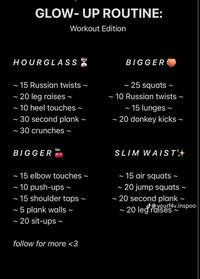 Workouts for bodily expectations