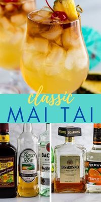 This CLASSIC Mai Tai Recipe is perfect for pretending you're at the beach. This Hawaiian Mai Tai drink recipe is an easy tropical cocktail - learn how to make it for a crowd too!