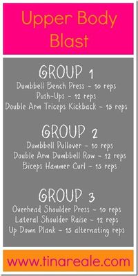 Upper Body workout.