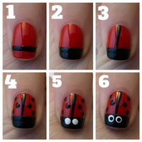 Lady bug nails are sooo easy! You can do it yourself! Perfect for spring and other holidays or seasons!#socute #havetotrythis