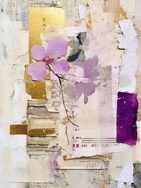 size: 12x9in Art Print: Golden Lilac Collage 10 by RileyB :