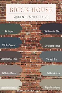 Red Brick House Accent paint colors trim door