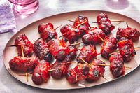 Easy bacon-wrapped smokies call for just three ingredients: bacon, mini smoked sausage, and barbecue sauce. They're great at breakfast or as part of any game day spread.