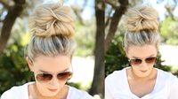 Easy Messy Bun using No Bobby Pins - YouTube