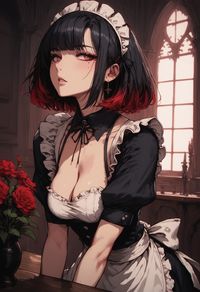 #art #anime #girl #cute #kawai #maid #cool #vampire #cosplay