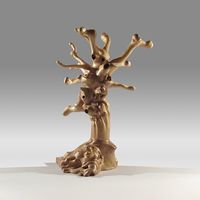 Abstract sculpture from the roots of chestnut Old Tree