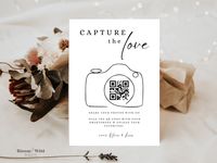 This Modern Minimalist Capture the Love Sign is a perfect way to ask your guests to put their picture-taking skills to good use and share their favorite pics of the big day!     After you place your order, you will receive an email from Etsy with a link to access your fully editable templates, where you can customize all your own details through Canva!  *Please note you will NOT receive any physical items in the mail. This listing is for a digital download.* --------------------------- YOU WILL RECEIVE --------------------------- * * * Tip Sign * * * * 2 Sizes Included  - 5x7 in  - 8x10 in * Canva Editing Tips and Video Tutorial * PDF on how to create a QR code in Canva ------------------------- MATCHING ITEMS ------------------------- https://www.etsy.com/shop/BloomWildDesignsCo?ref=selle