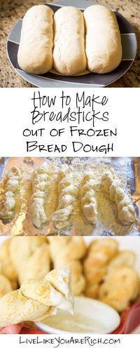 How to Make Breadsticks out of Frozen Bread Dough. Breadsticks Recipe | Frozen Bread Dough | Bread Recipes | Snacks #livelikeyouarerich #breadsticks #bread #dough #snacks