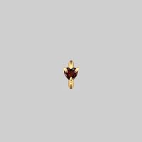 HEART & SOUL. Garnet Heart Clicker Ring - Gold – REGALROSE