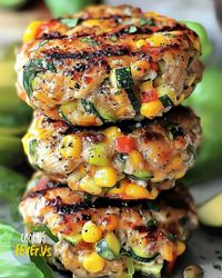 Home-Cooked Recipes | Chicken, Zucchini and Fresh Corn Burgers | Facebook