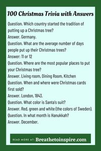 christmas trivia with answers