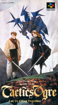 Tactics Ogre: Let Us Cling Together is a Strategy game, developed and published by Quest, which was released in Japan in 1995.Product DetailsName: Tactics Ogre: Let Us Cling TogetherPlatform: Super NintendoPublisher: QuestOfficial Release Date: 10/06/95Number of Players: N/AOnline Multiplayer: N/AGame DataGenre: Strategy > Turn-Based > TacticsESRB: N/ACountry: JapanProduct ID: SHVC-AO7J-JPNProduct Barcode: 4988671008036