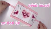 3D Open Heart - Pop Up Card - Cute Gift Card Idea