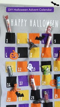 Couting down the days until Halloween? We are too! This DIY Halloween advent calendar is a must try for any Halloween enthusiast. Personalize this Halloween craft by adding your favorite treats to each day.