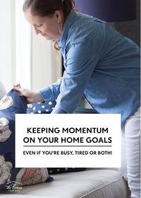 It can be hard to stay motivated on decluttering & home goals. Learn my time-tested strategies for staying on track & making real progress!