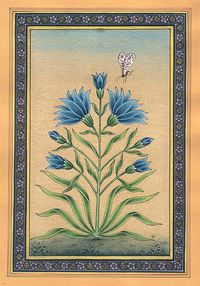 A Floral Delight, watercolor on paper, Mughal style