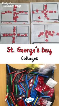 Some lovely St Georges Day activities eyfs. Click for more! Thanks to @nonasnest_childminding St Paul's Church Nursery School