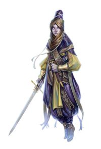 Female Human Magus Ghost - Pathfinder PFRPG DND D&D 3.5 5E 5th ed d20 fantasy