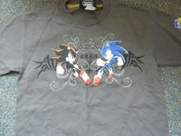 Sonic X  T Shirt  Shadow Vs Sonic Grey Tribal t shirt  For Men  For Women Easy 30 day return policy