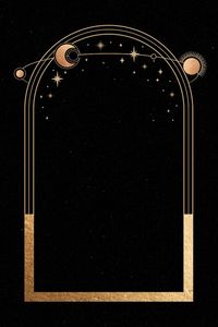 Free Vector | Mystical golden frame on black background