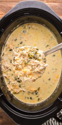 Slow Cooker Creamy Chicken Chile Relleno Soup