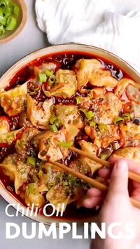 Healthy | Vegan | Recipe (@plantbasede) posted on Instagram: “Dumplings In Chili Oil 🥟😋 Follow @plantbasede 🙌 Follow @plantbasede 🙌 📸: Recipe by @eatmoreplants.no ➡️ "The Complete Plant Based…” • Jan 28, 2022 at 2:34pm UTC