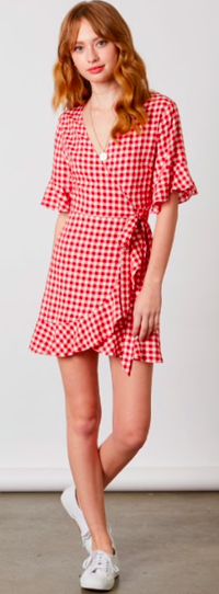 Red and White Gingham Dress