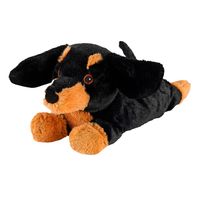 Part of the Warmies classic range is this lovely microwaveable Dachshund.  This Warmies Dachshund measures 13" (33cm). Perfect to keep you warm on a winter's day, simply warm for 90 seconds in any microwave up to 1000W. This cuddly Dachshund is suitable for all ages.  Filled with organic filling material which is lightly scented with relaxing lavender. This soft toy can be surface washed carefully with a damp cloth, and with the proper care, a Warmies heat toy can last many years.  Warmies are not just for winter, you can use them all year round, on those hot summer days and nights use your Warmies to cool down. Simply place the entire product within a grip seal freezer bag and place in the freezer for 2–3 hours. The Warmies cold temperature can be used to cool your bed making it easi