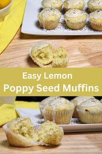 Brighten up your day with these easy lemon pppy seed muffins topped with a zesty lemon glaze! Simple to make and bursting with citrusy flavor, they're perfect fro breakfast or a delight snack any time of the day. With a fluffy texture and a hint of crunch from the poppy seeds, these muffins are a delicious treat for any occasion.