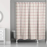 "Buy the Cream and Red Check Shower Curtain at Michaels. com. Designed in the United States with quality materials, this shower curtain is perfect for adding a holiday touch to your bathroom! Add a holiday touch to your bathroom this winter season with this shower curtain. Designed in the United States on quality materials, this is a product you're sure to love. The shower curtain includes 12 eyelets for hanging and is made of softened polyester fabric. The result is a fun statement piece that i