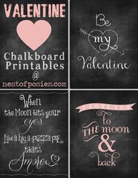 Loads of FREE Valentine’s Day Printables and Subway Art #valentine