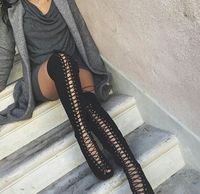 black long knee high boots