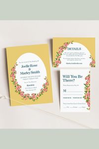 DIY and perfect for the budget friendly - this invitation suite comes as a template!