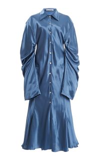 Delissa Draped Satin Midi Dress By Acne Studios | Moda Operandi