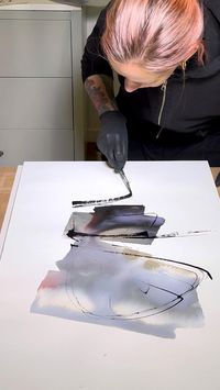 Abstract calligraphy painting