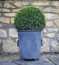 Classic Round Planter with Zinc finish