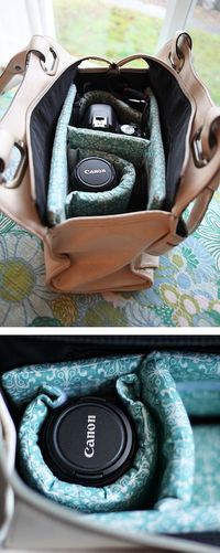 DIY Camera Bag - inserts to turn any bag into a camera bag