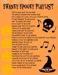 Swanky Spooky Playlist. 40s, 50s, Rockabilly music. Halloween.