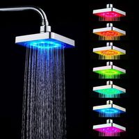 7 color LED Light Shower Head, LED Romantic Light Shower Head Description: The shower spray head is no batteries, no wire needed: The color changing LED are powered by running water, no batteries needed. With 7-colors changing LED: This light up handheld shower head offers you a delightful and fantastic shower by transforming the stream of water into a beautiful waterfall of color. Features: Made of ABS material, excellent corrosion resistance, durable, easy to install. 7-colors changing LED: Th