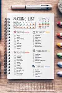 20+ best bullet journal PACKING LIST spreads for inspiration #bujo #packinglist #bujospread #bulletjournal