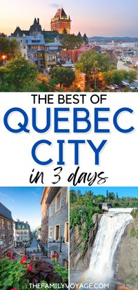 You won't want to miss this Quebec City itinerary for 3 days (with an option 4th day). It'll show you the best of Quebec City, Canada efficiently, while allowing plenty of time to soak up the city's charms, history and plenty of delicious Quebec City food! | Quebec City summer | Quebec City with kids | Quebec City things to do | what to do in Quebec City | where to stay in Quebec City