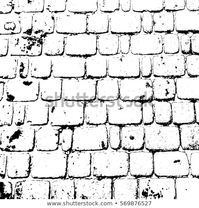 Vector monochrome texture cobbled road in retro style